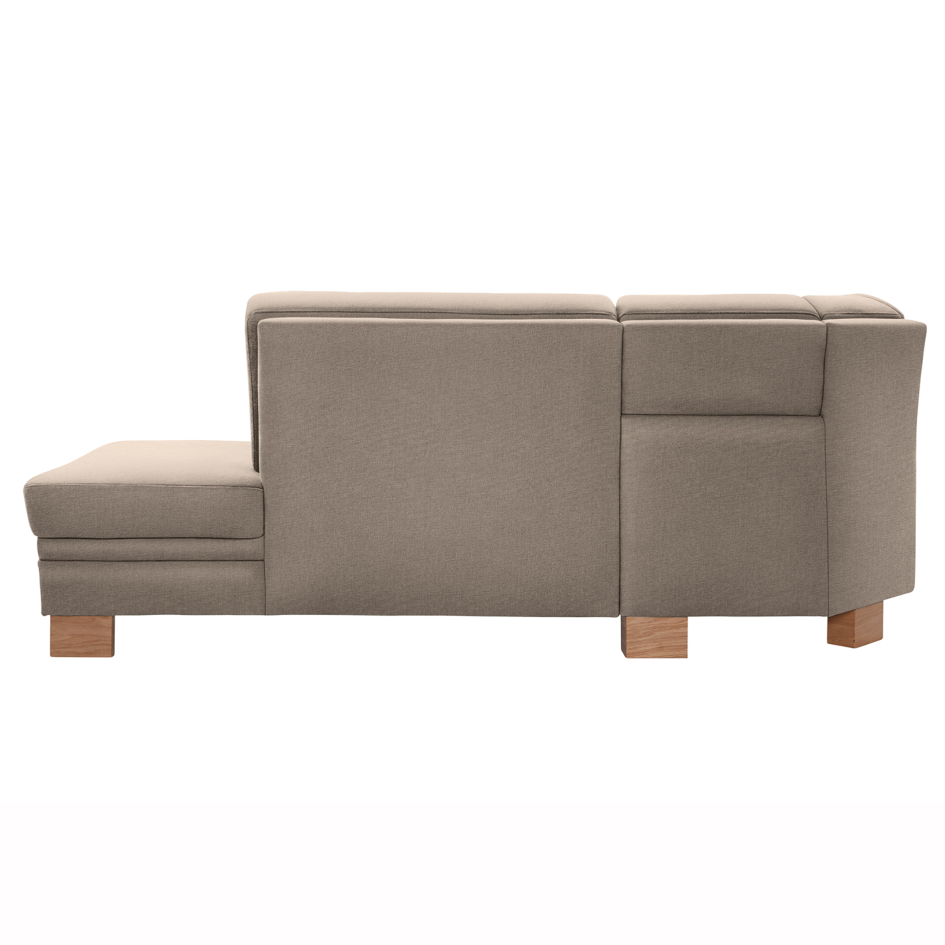 polsterpower Ecksofa - Miro mandel - Basismodell - Ottomane rechts
