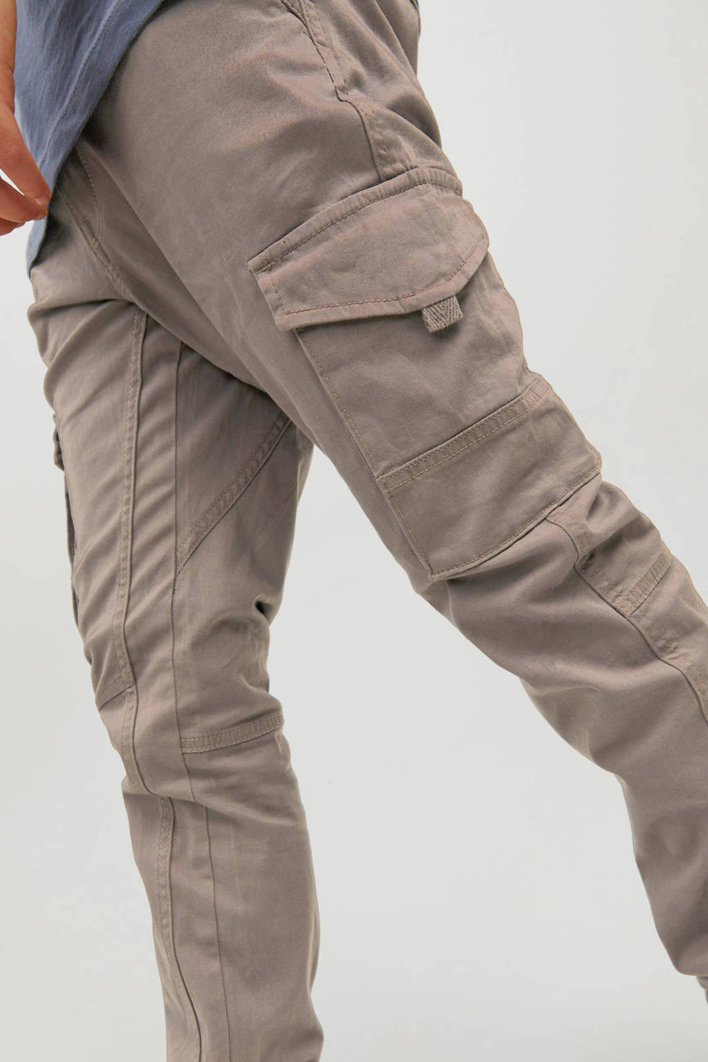 JACK & JONES low waist slim fit cargobroek JPSTPAULbeige