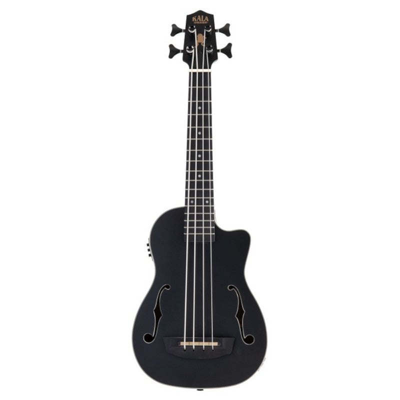 Kala U-Bass Journeyman Black elektrisch-akoestische bas ukelele met gigbag