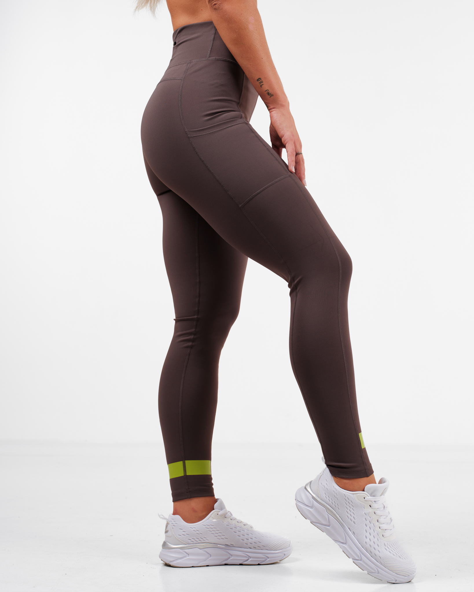 LEVITY Ultra Run Tights Grey\Yellow