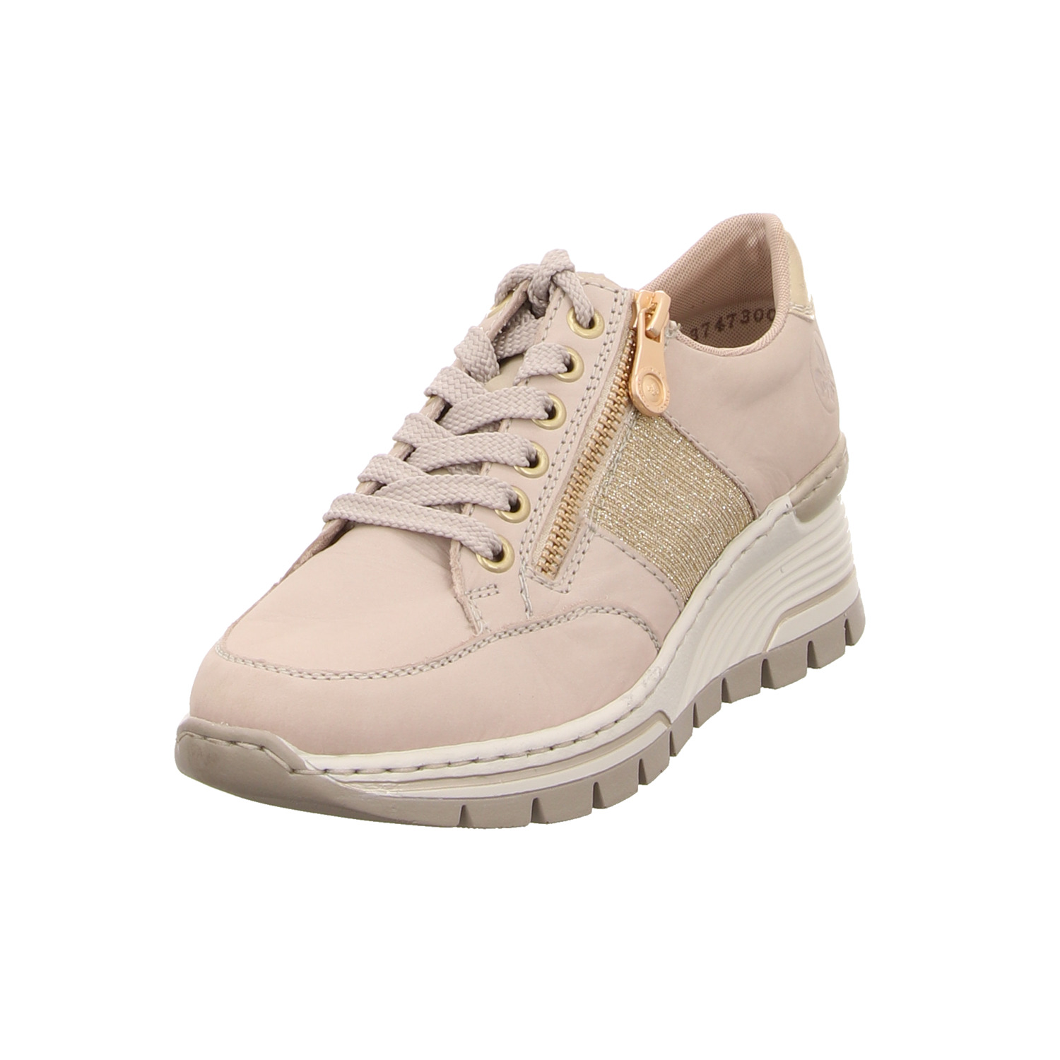 Rieker Schnürhalbschuh beige