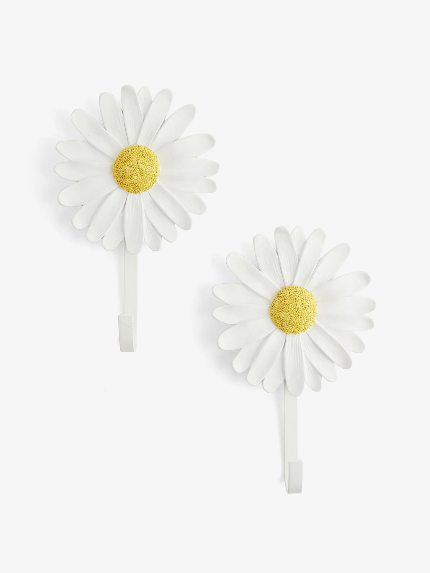 Set van 2 bloemhaakjes met madeliefjes