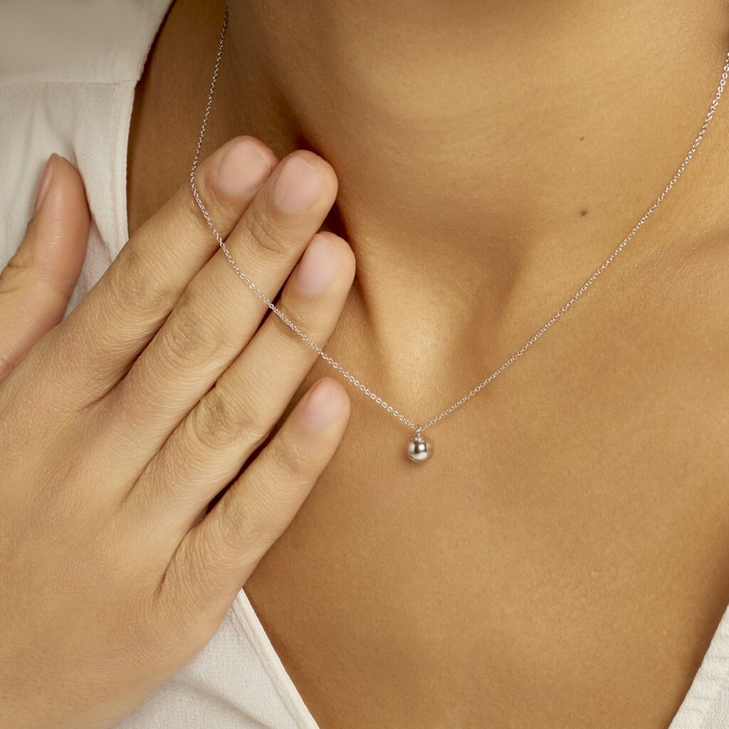 Collier Bilao Argent Blanc