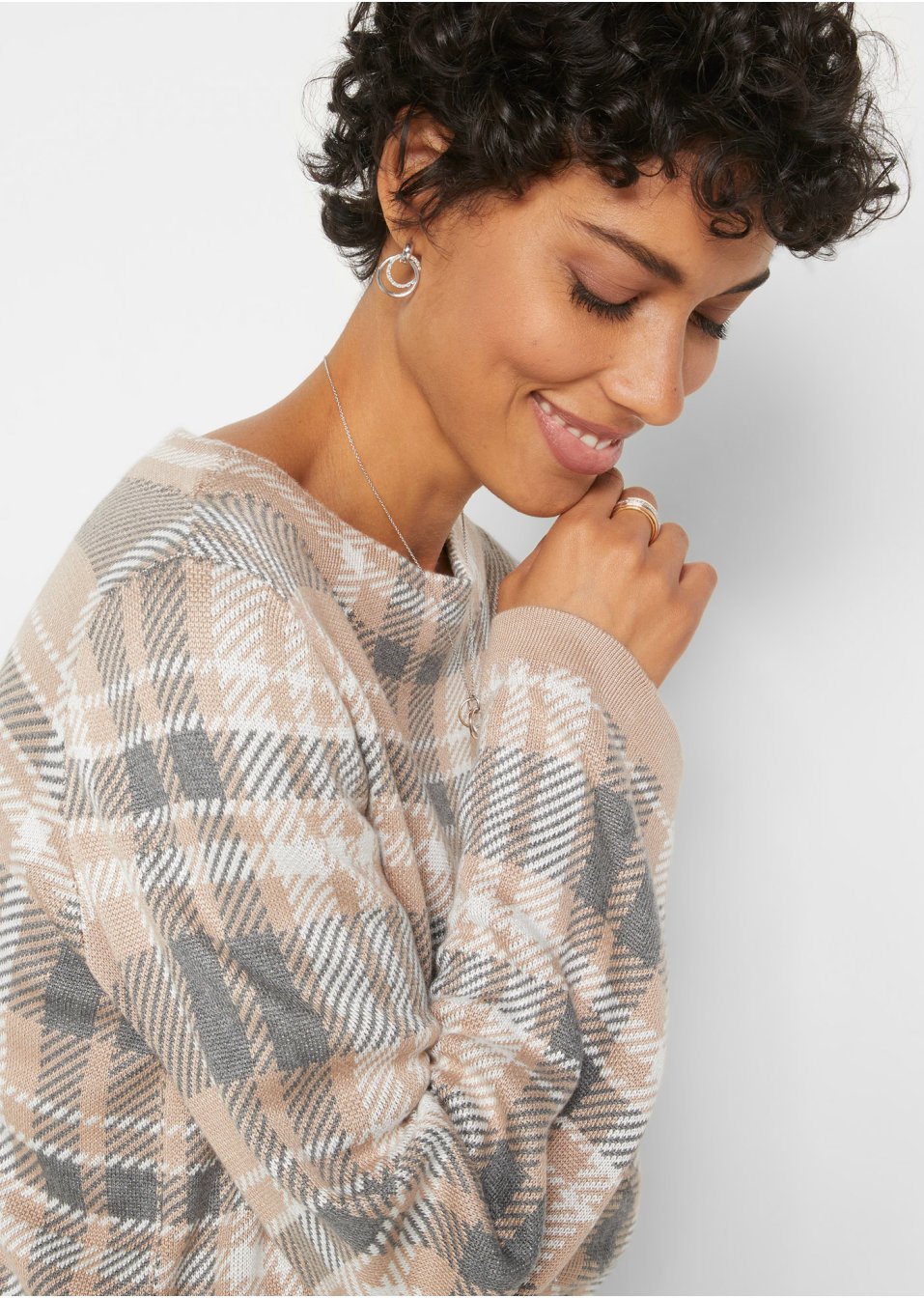 Pull jacquard en viscose