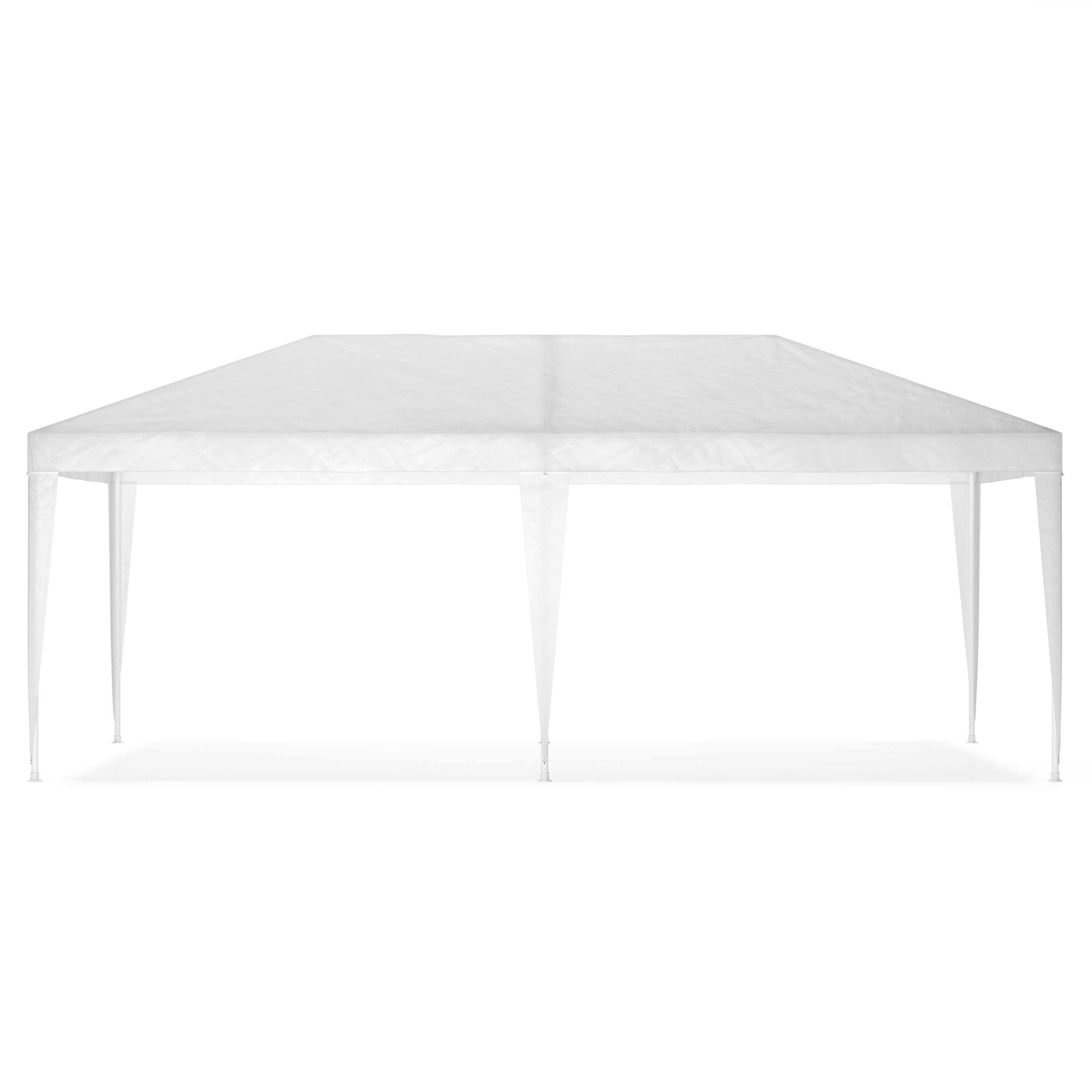 Pavillon LINU 6 x 3 m weiss inkl. 6 Seitenwände