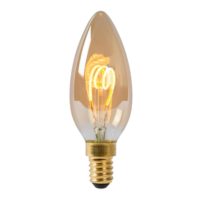 Lucide C35 LED lichtbron E14 3W 2200K amber dimbaar