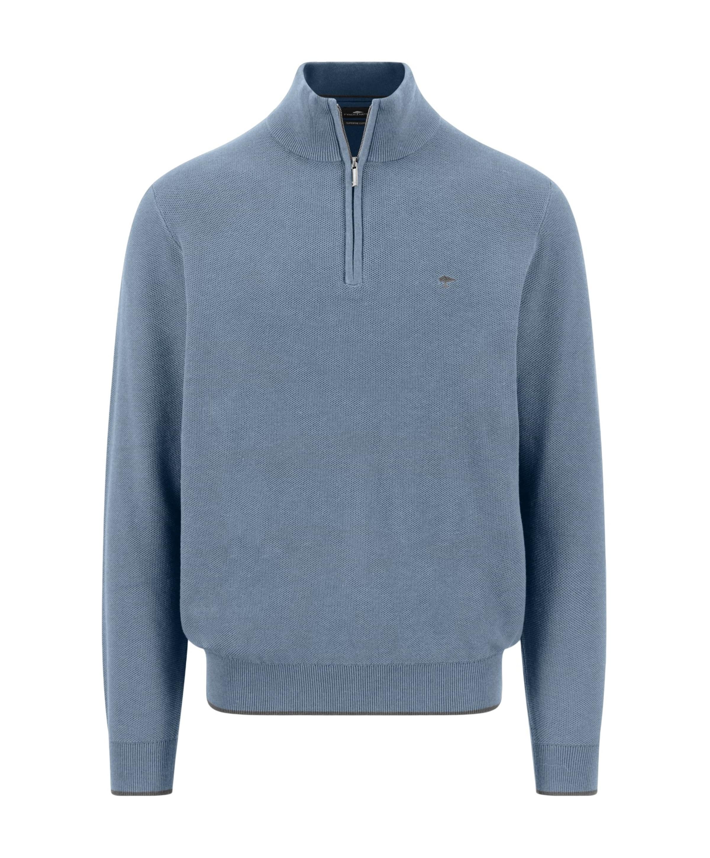 Fynch-Hatton Heren trui met rits blauw