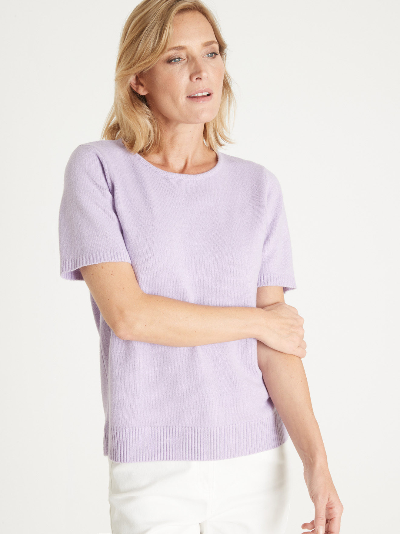 Pull manches courtes encolure ronde