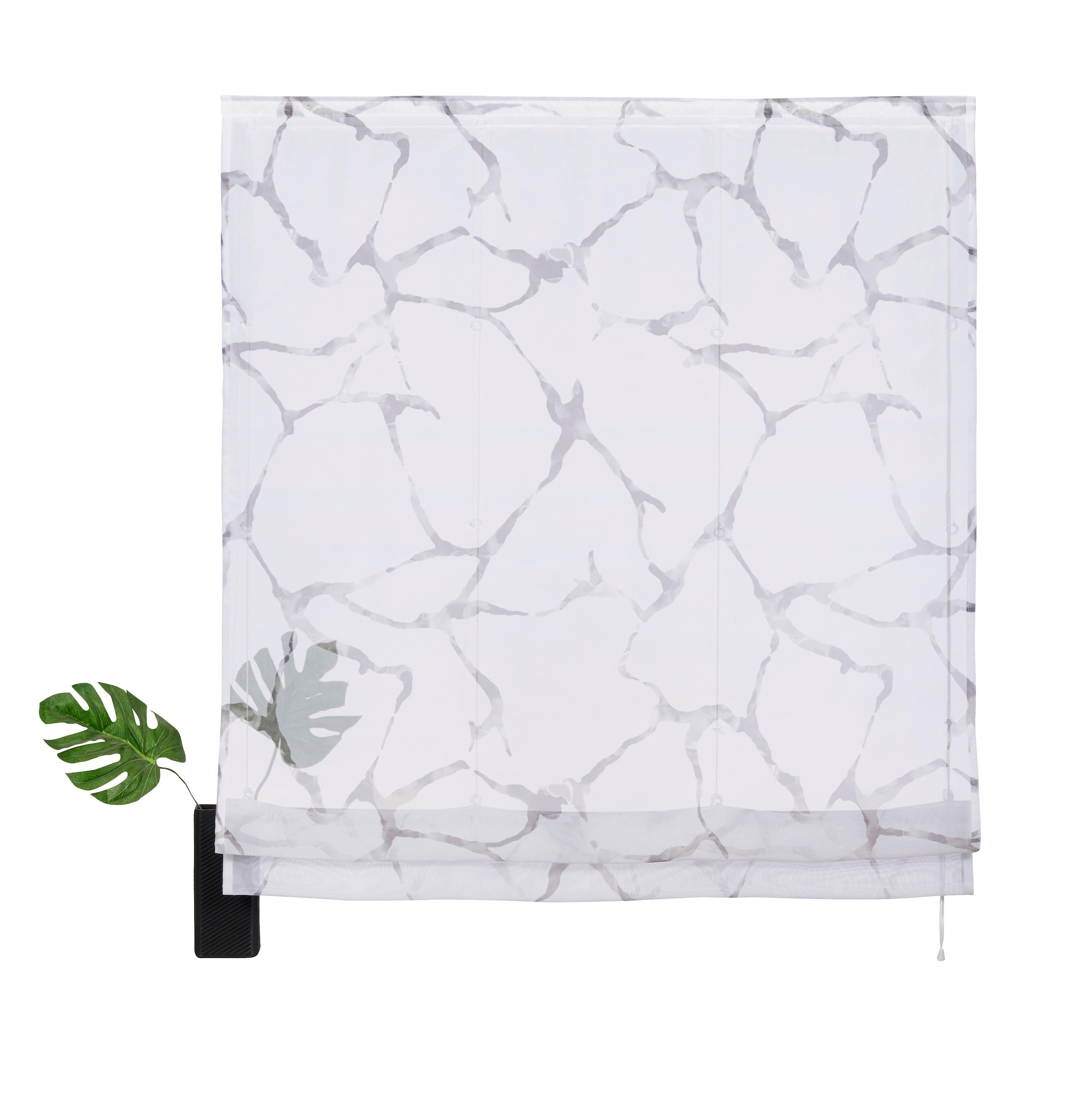 my home Raffrollo »Fulda« mit Klettschiene Transparent, Voile, Polyester