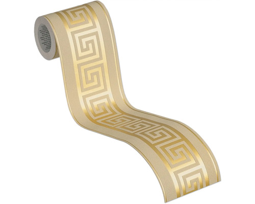 Zelfklevende rand 3839-38 Alleen Rand Geometrisch bruin goud 5 m x 10 cm