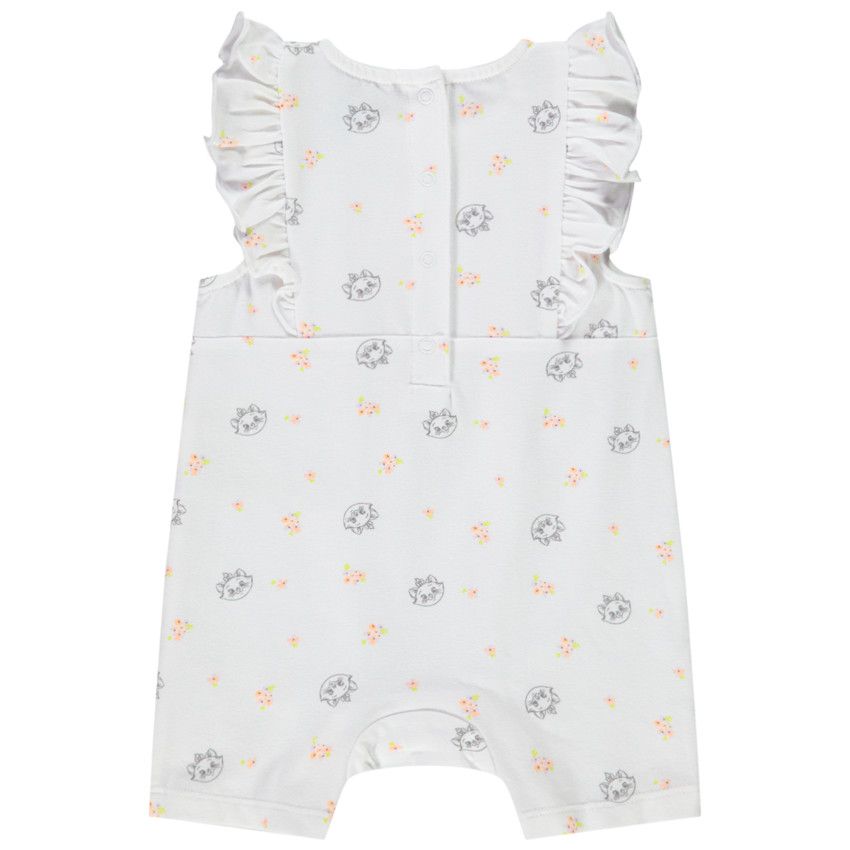 Combinaison courte en jersey imprimé Marie Disney pour bébé fille - Blanc