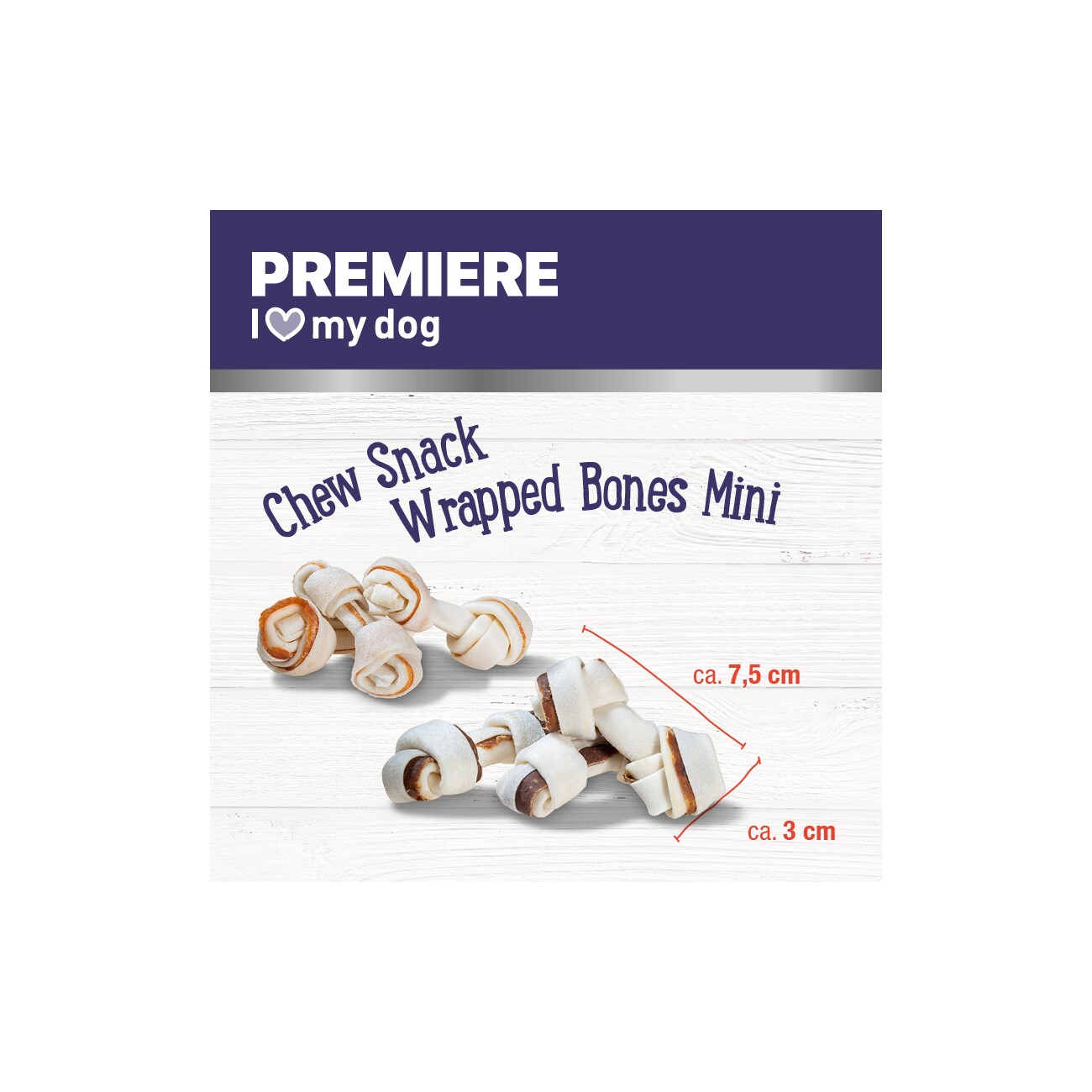 PREMIERE Chew Snack Huhn Mini Bones, 84 g