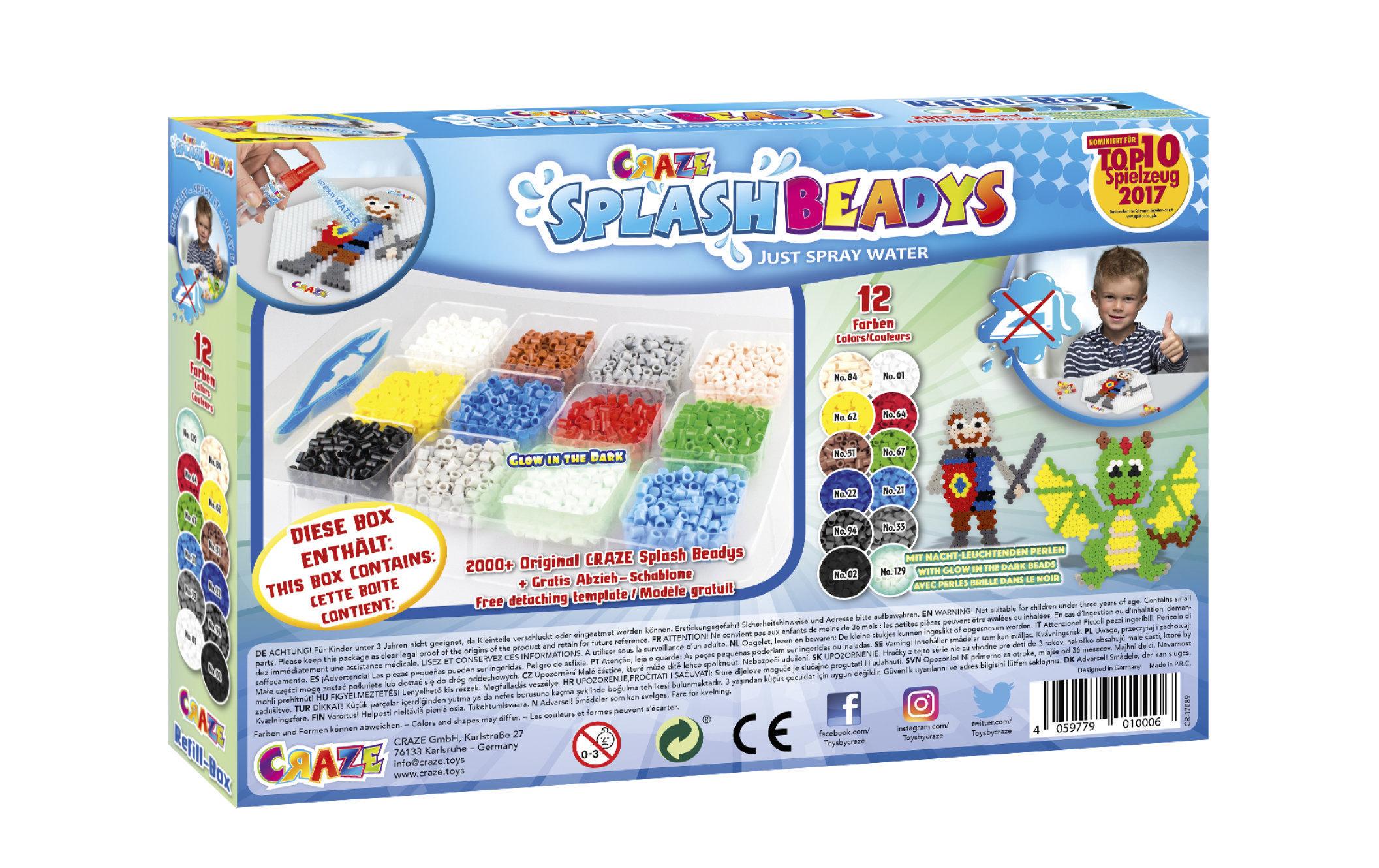 Splash Beadys Refill Set Boys MehrfarbigPerlen für Motivbilder