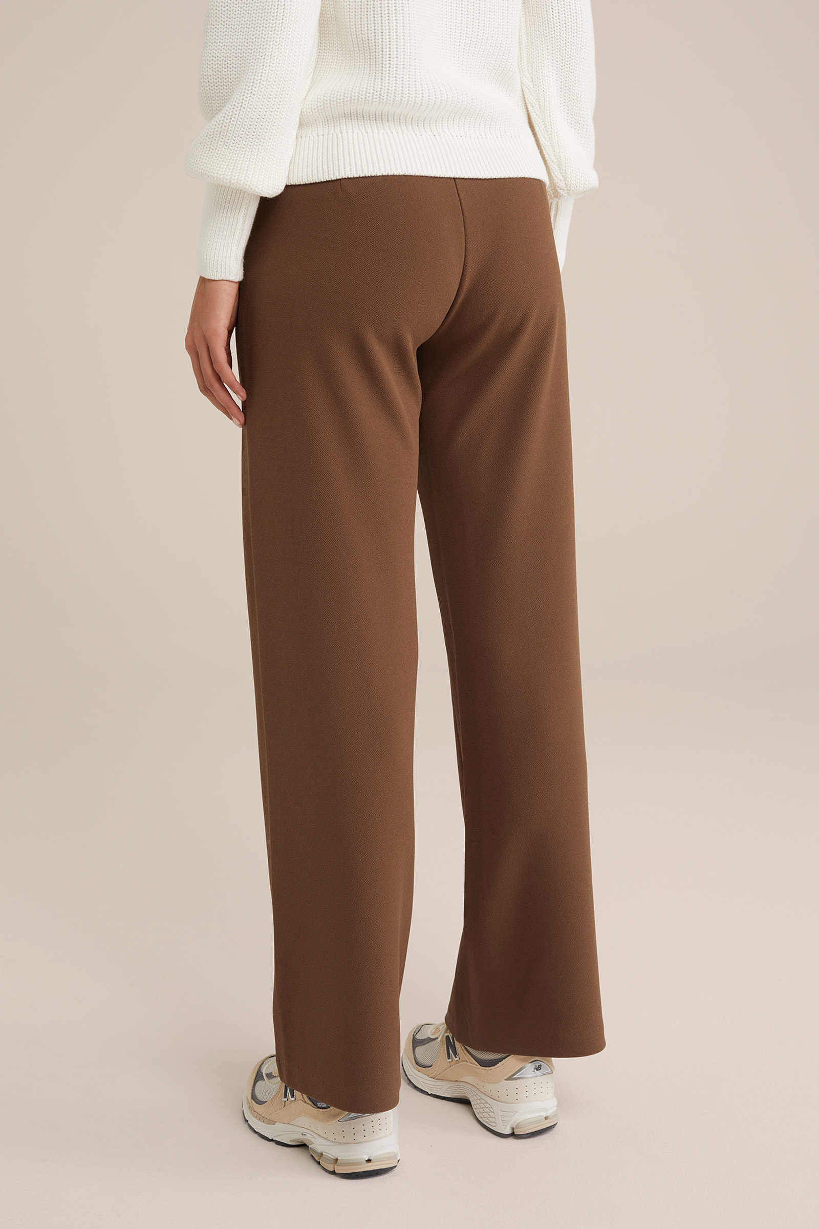wide leg pantalon WE Fashion Kaneelbruin