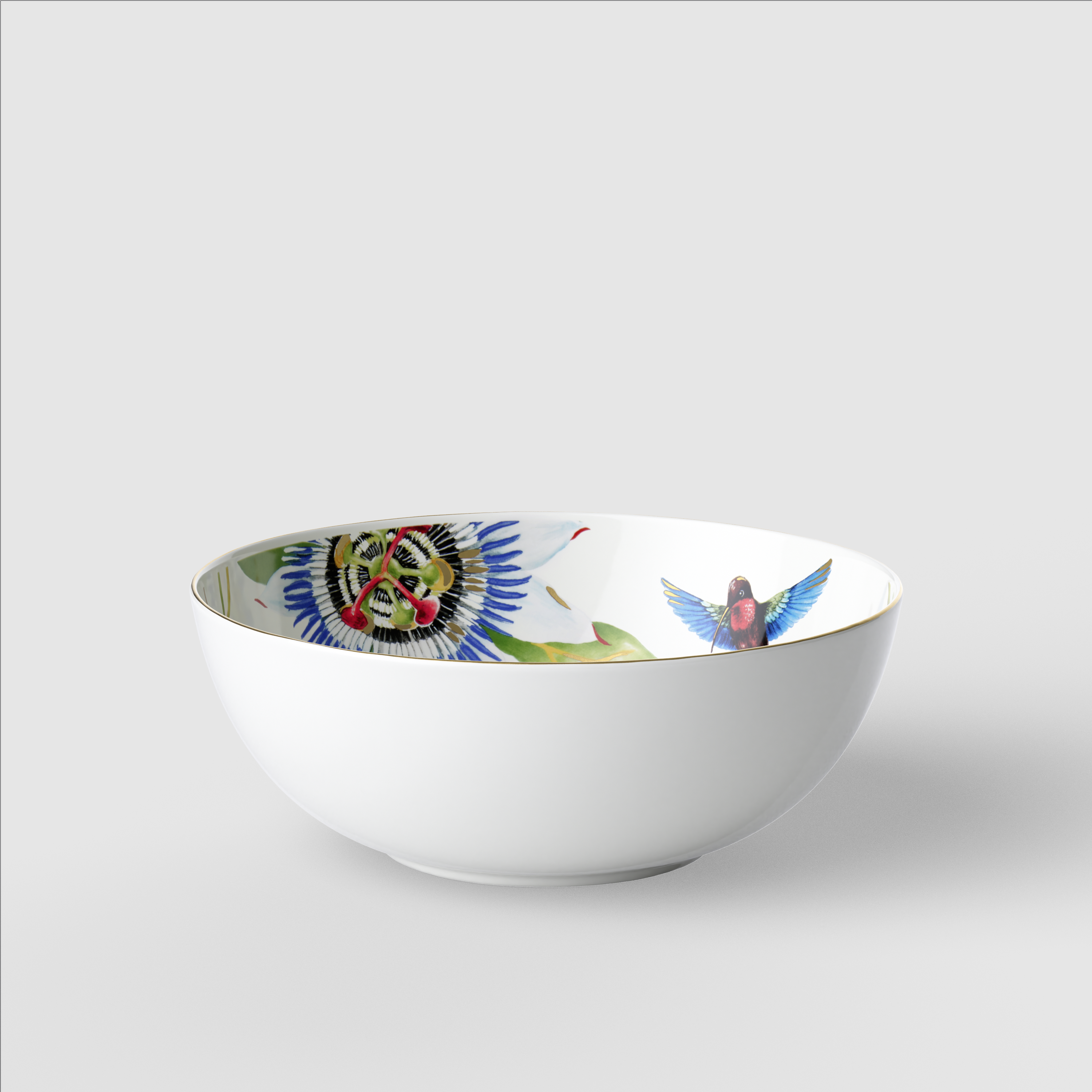 Amazonia Salad serving bowl Multi-colored, 50.8 oz, Premium Bone Porcelain