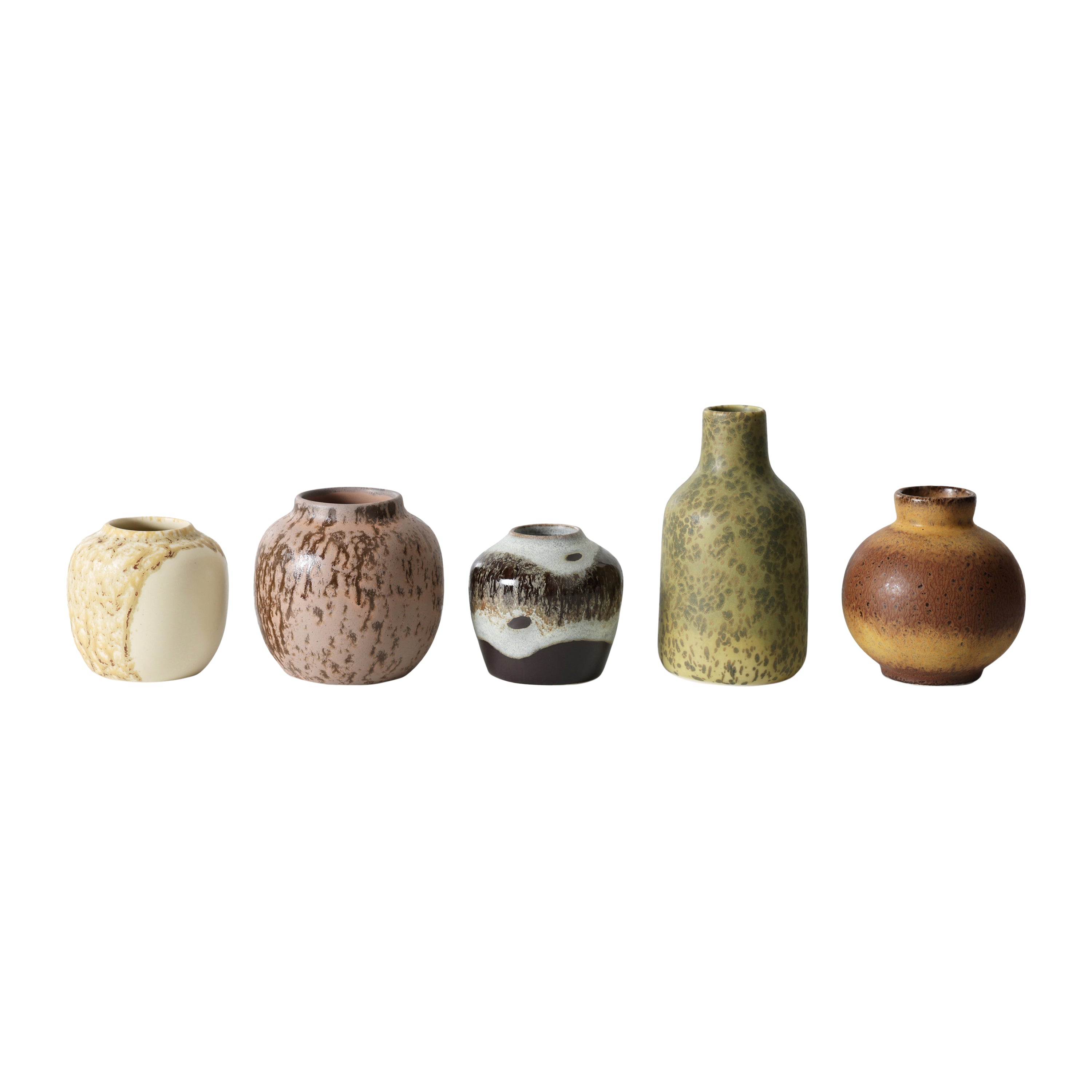 HKliving 70's Ceramics Vaas Set van 5  - Pursuit