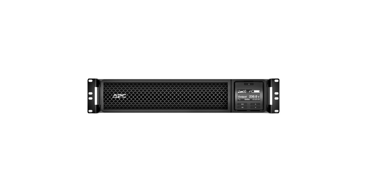 APCSmart-UPS On-Line SRT2200RMXLI - 2,2kW/VA ups  (Zwart, 8x C13, 2x C19 uitgang, rackmountable, 2U)
