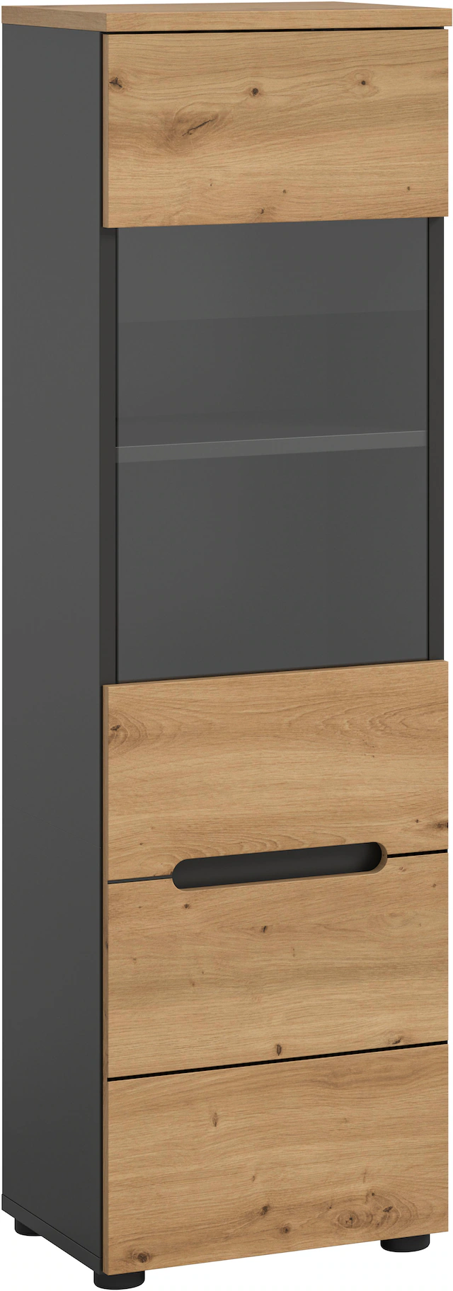 INOSIGN Vitrine »REHAT, TOPSELLER!, Höhe 125 cm, 1 Glastür, 1 Böden, 3 Fächer« stehend und hängend montierbar, 1 Stk. tlg. Vitrinenschrank, Schrank, Glasvitrine, Wohnzimmervitrine