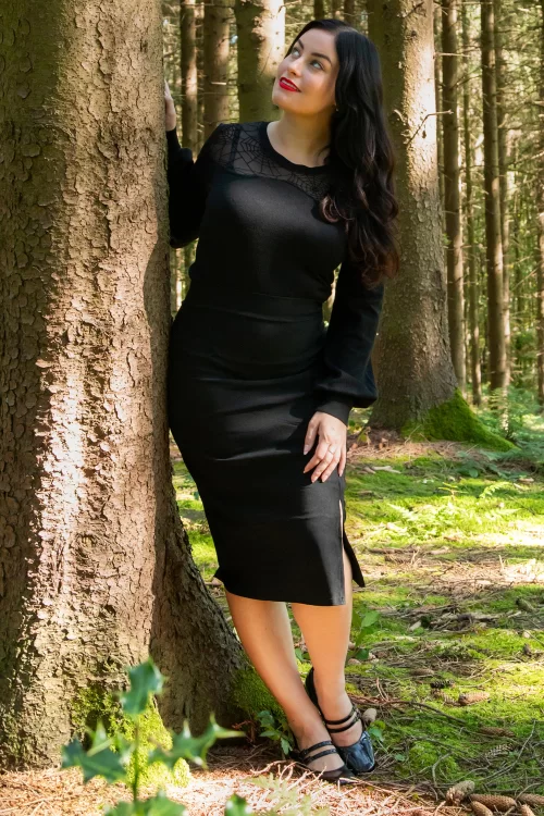 Vintage Chic for Topvintage Eleonora pencilrok in zwart