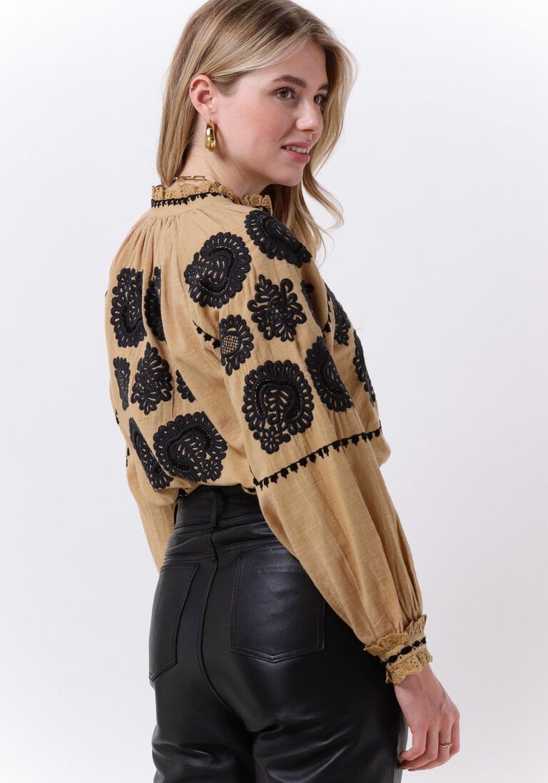 ANTIK BATIK camel antik batik blouse tobby blouse
