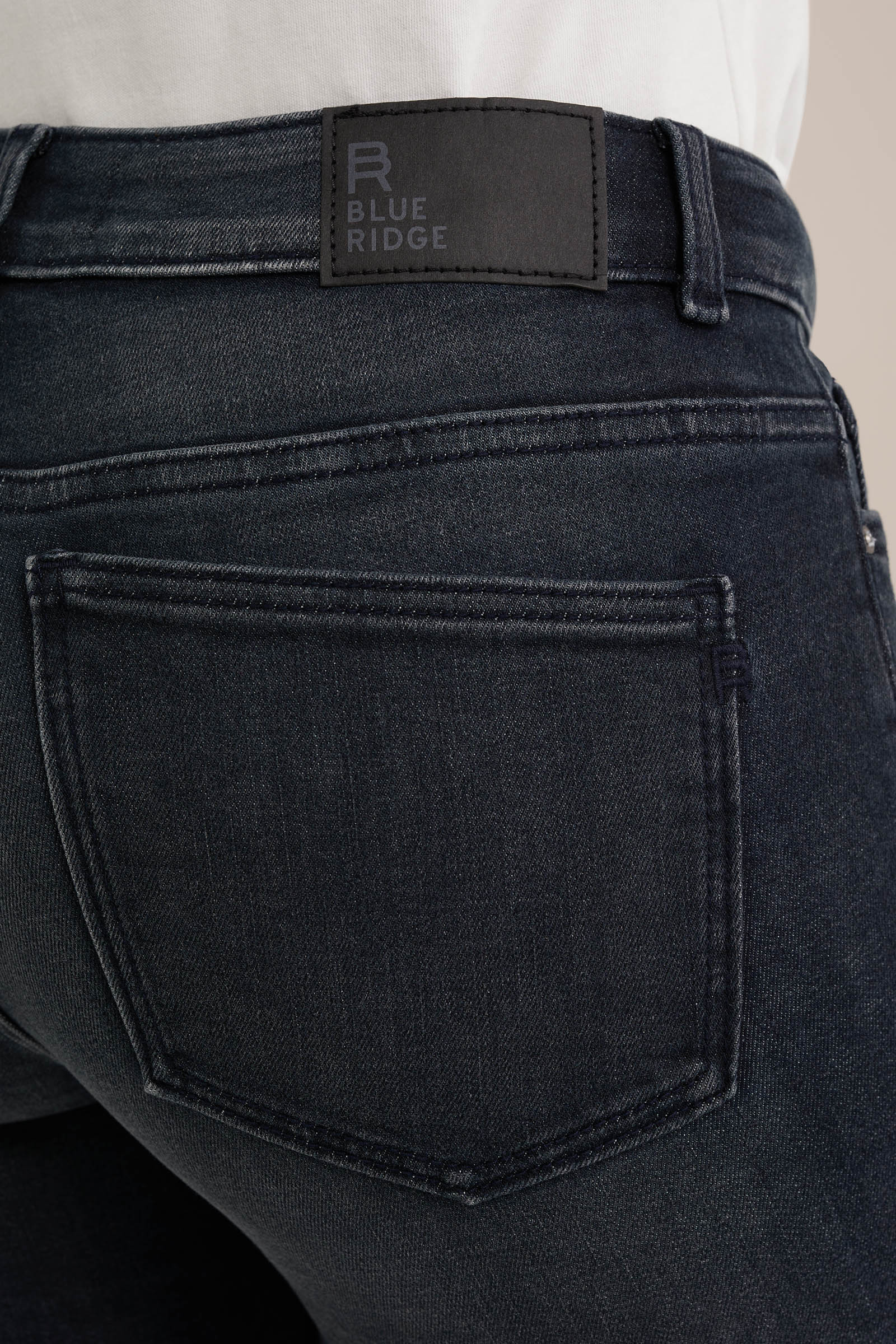 rise superskinny jeans met superstrech Blue Ridge Donkergrijs