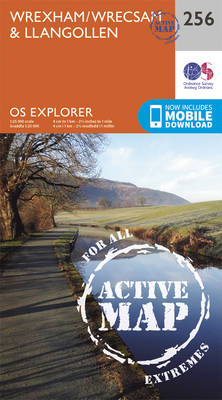 Wrexham - OS Explorer Active Map 256 (Sheet map, folded)
