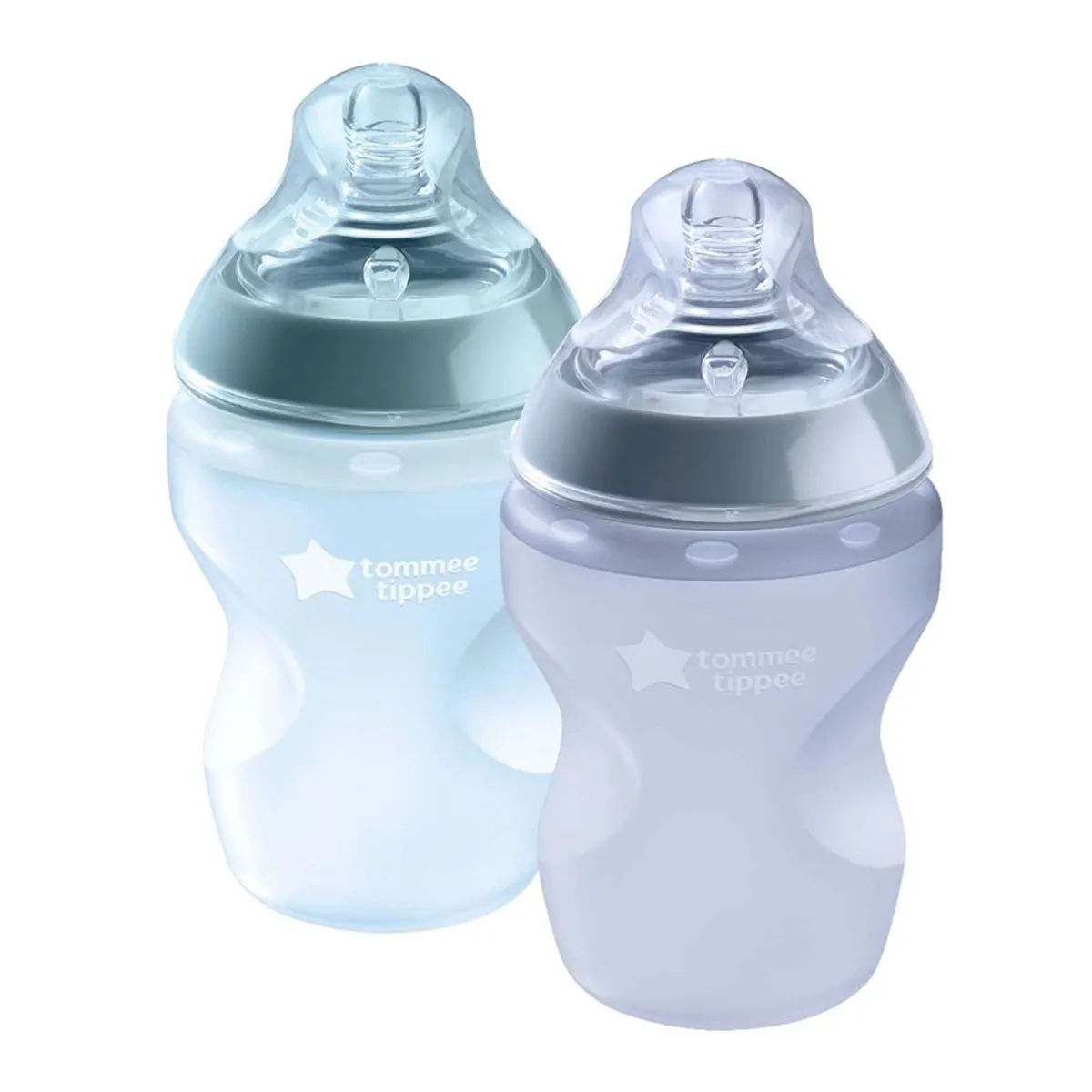 Tommee Tippee Bouteilles en Silicone Closer to Nature 9oz Paquet de 2 – Bleu