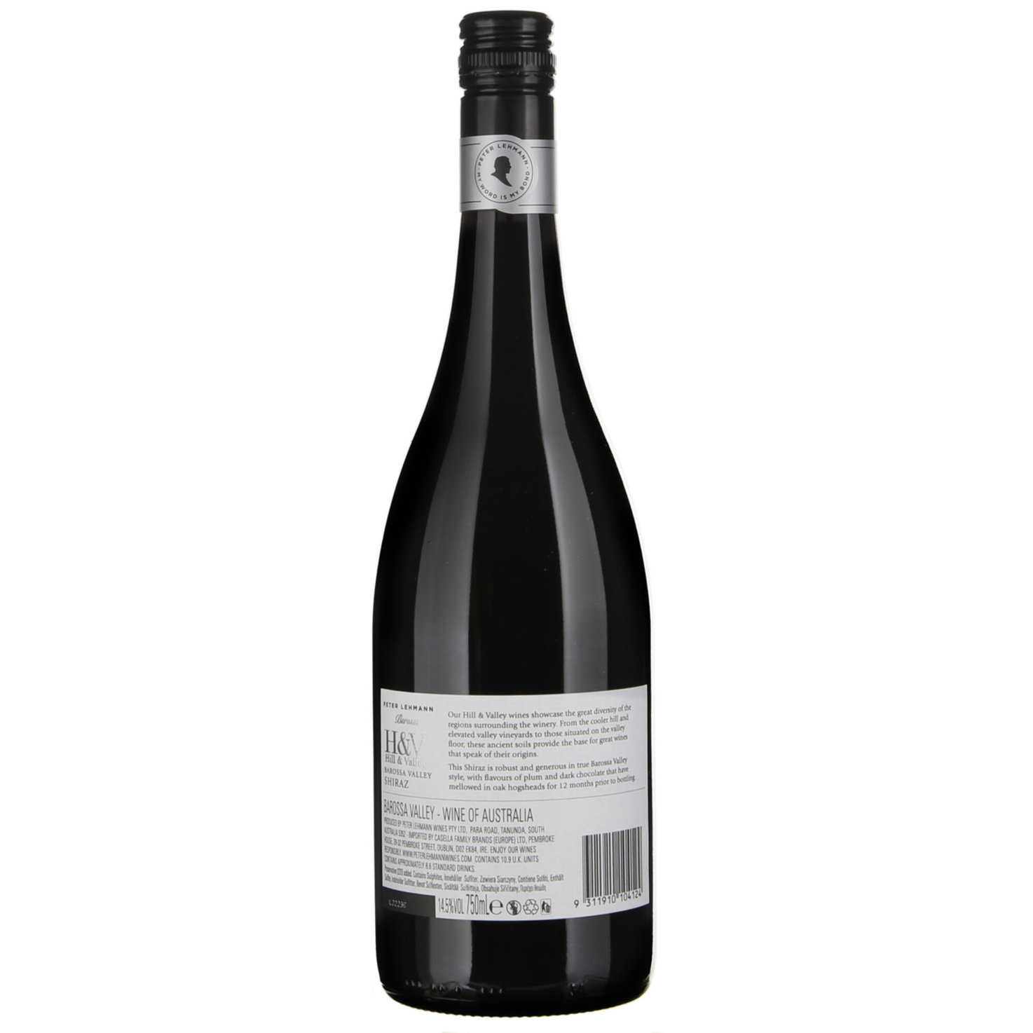Barossa Valley Peter Lehmann Hill & Valley Shiraz -75cl