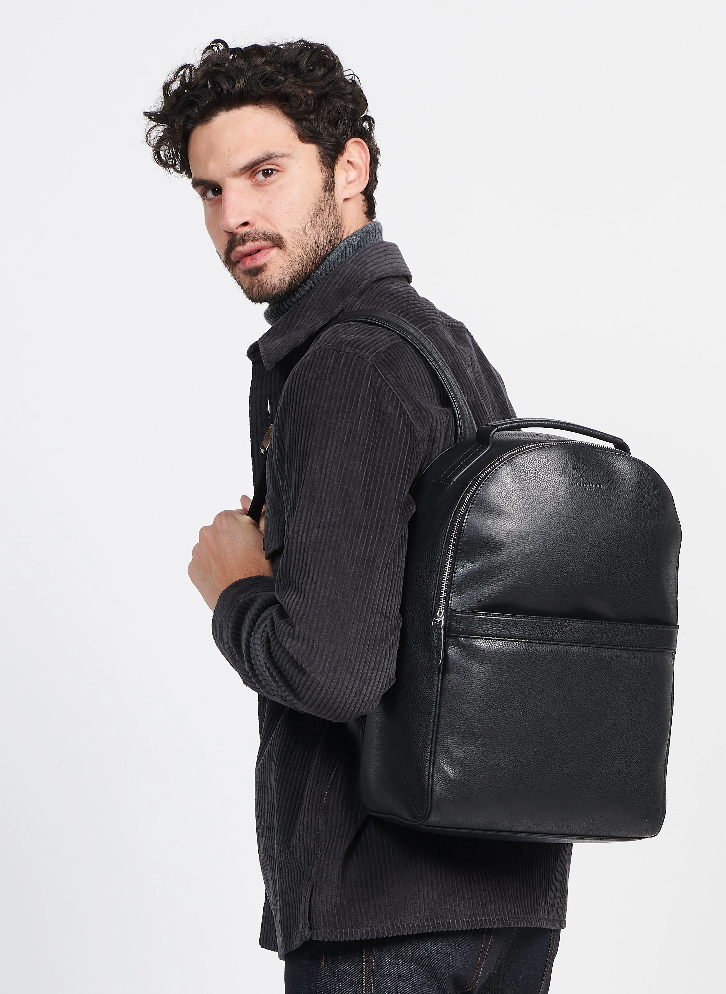 CHARLES - Sac à dos en cuir| Noir