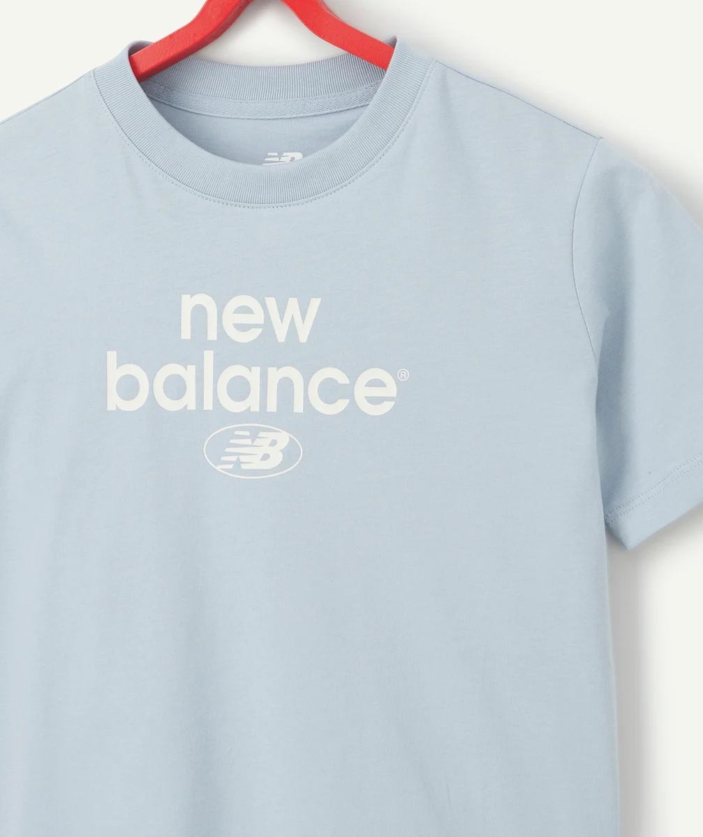NEW BALANCET-SHIRT FILLE BLEU CIEL EN COTON ESSENTIALS REIMAGINED ARCHIVE