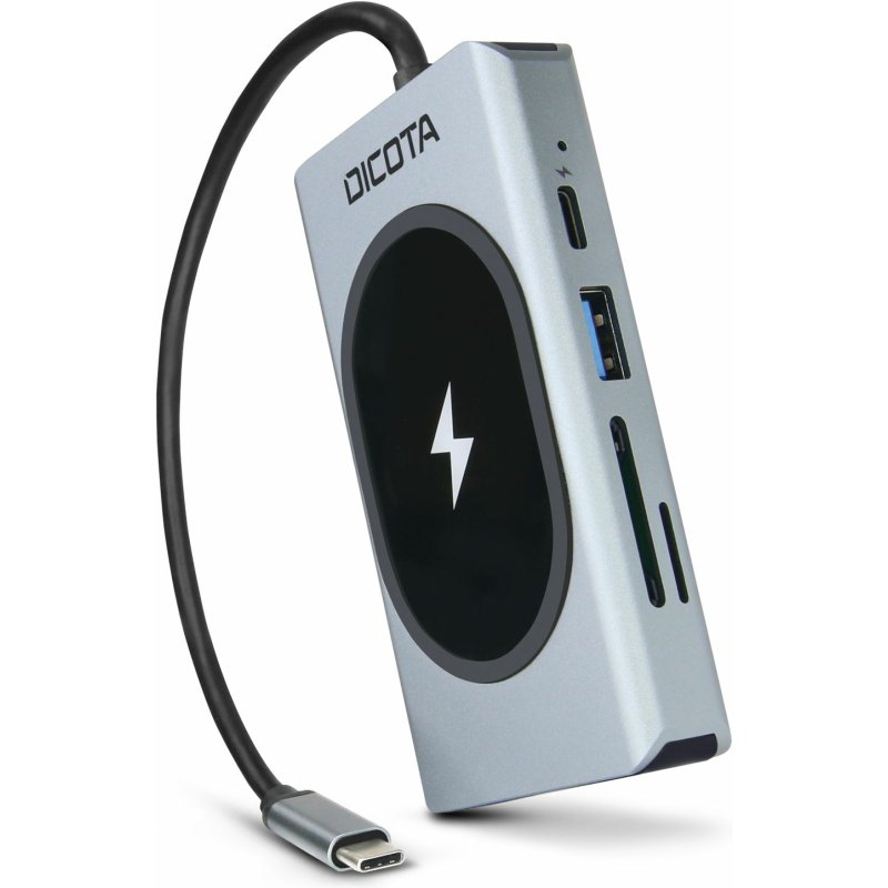 DICOTA D32059 hub & concentrateur USB Type-C Noir, Argent