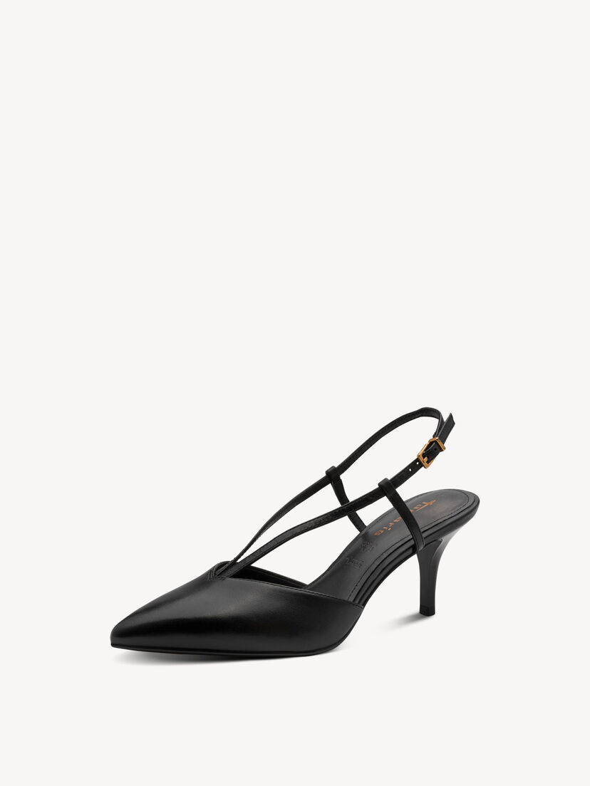 Leren Slingpumps - zwart