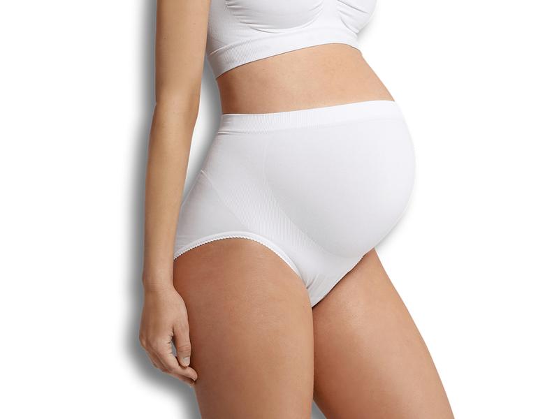 Carriwell Schwangerschafts-Slip Panty Weiss Gr. M Nahtlose Schwangerschaftsunterhose mit Support