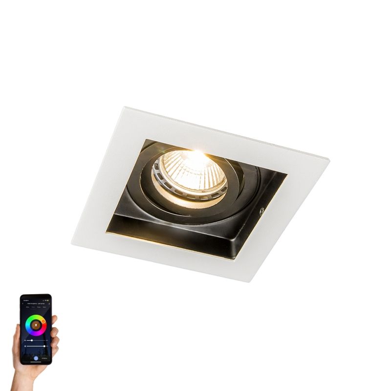 Smart inbouwspot wit incl. WiFi GU10 verstelbaar - Carree
