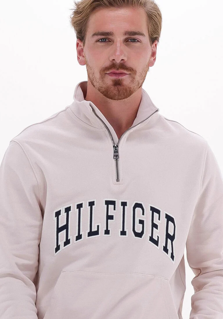 TOMMY HILFIGER witte tommy hilfiger trui hilfiger arch casual mockneck