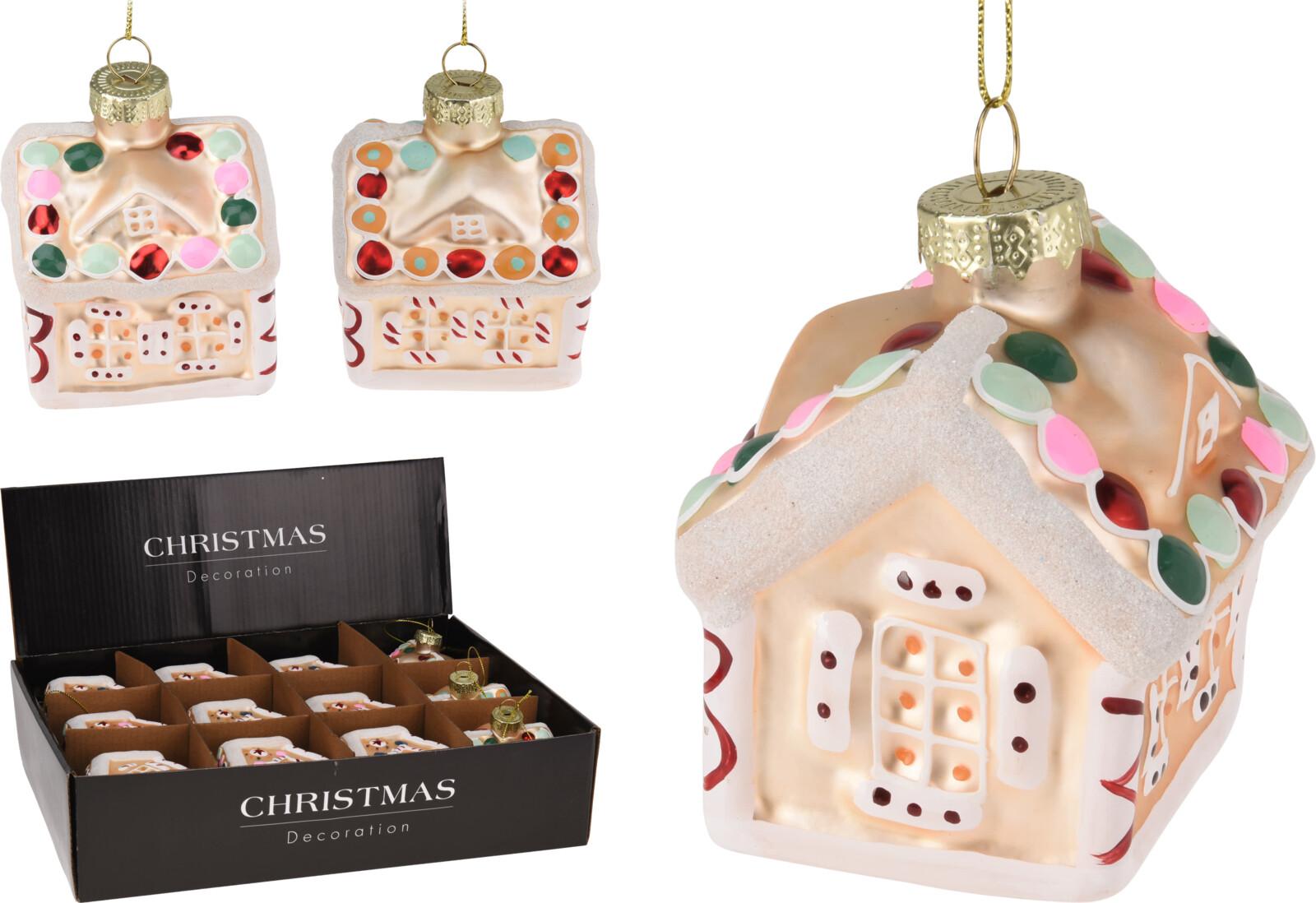 MAISON GINGERBREAD A SUSPENDRE D.8CM