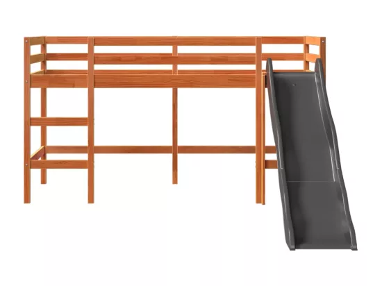 Lit mezzanine d'enfants sans matelas 80x200 cm bois pin massif