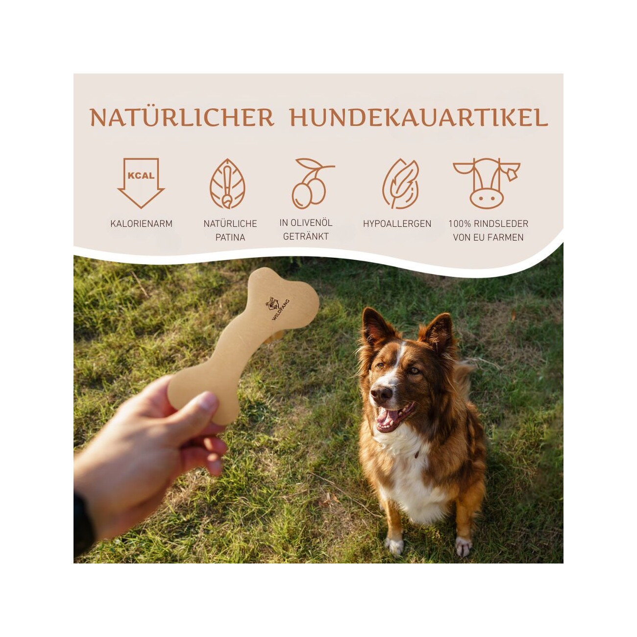 Wildfang ® Lederknochen - Kauleder 1 L
