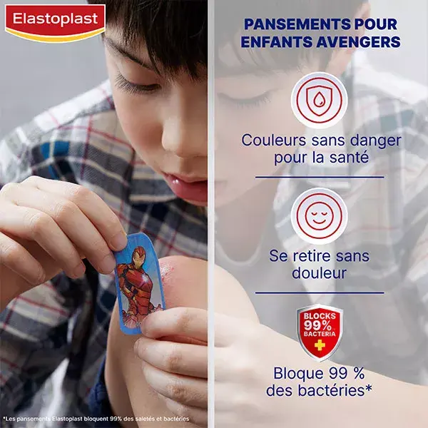 Curativos infantis Elastoplast Disney Vingadores - 20 unidades