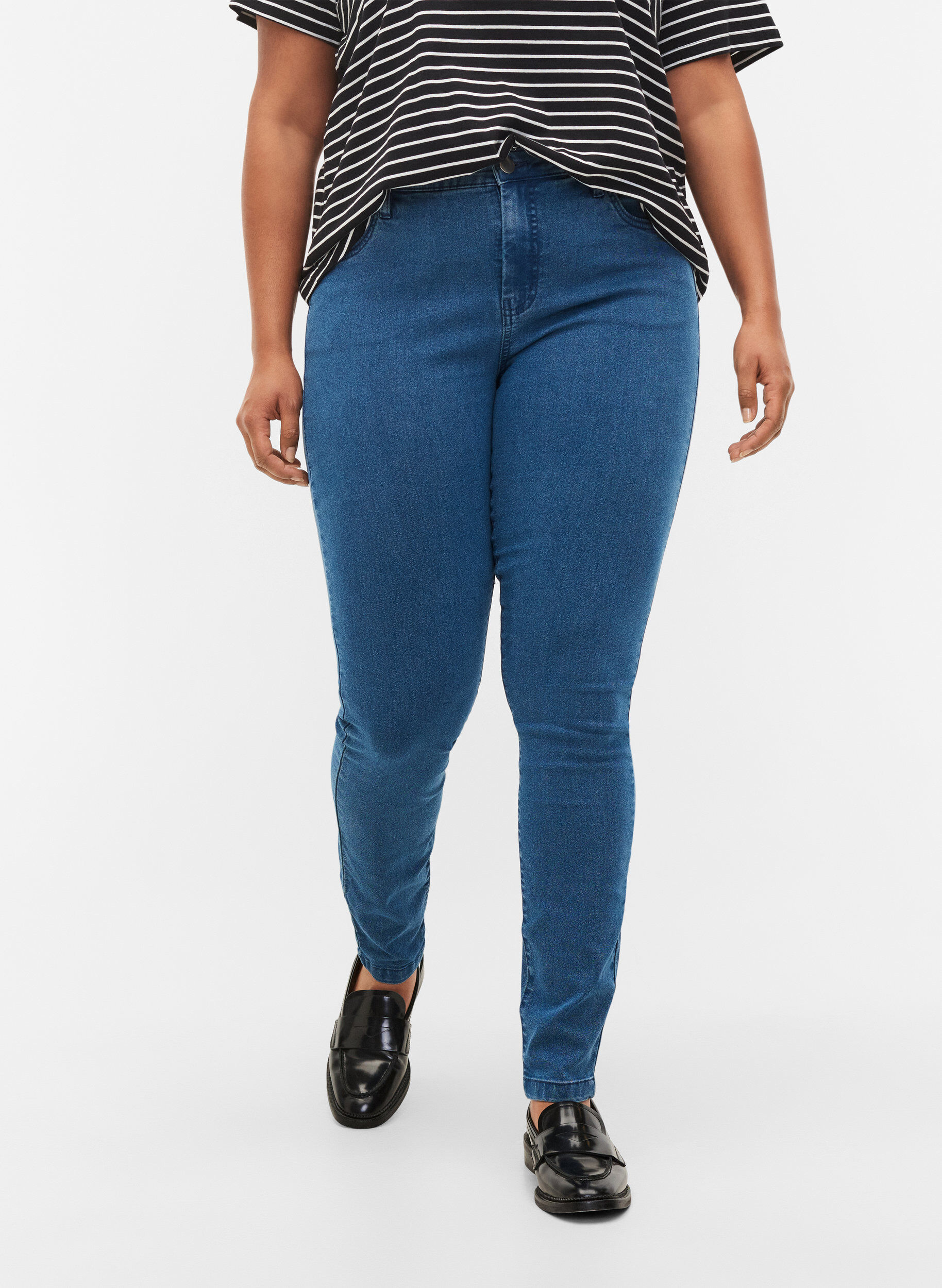 Højtaljede super slim Amy jeans
