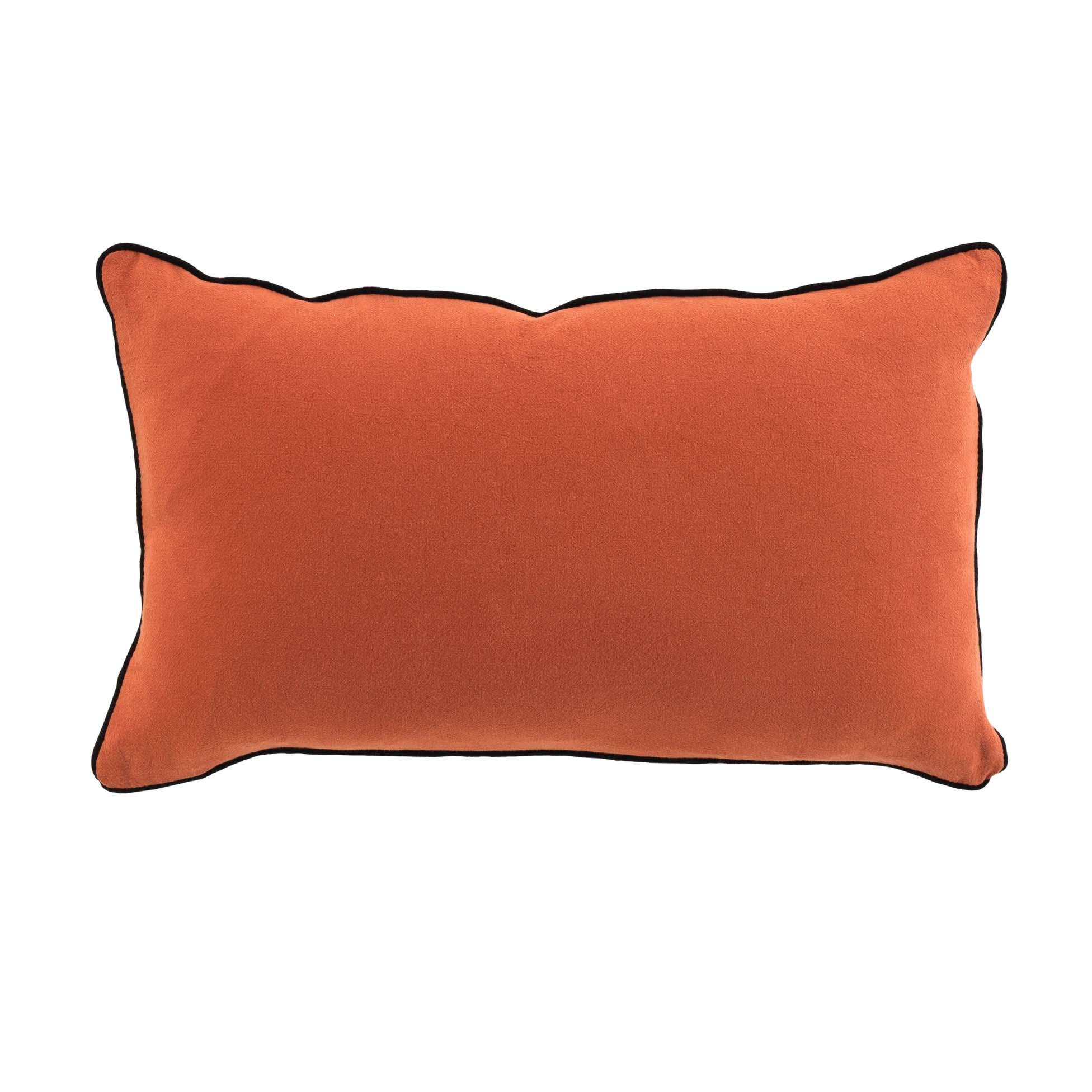 COUSSIN 30X50CM COTON LAVE LINETTE TERRACOTTA