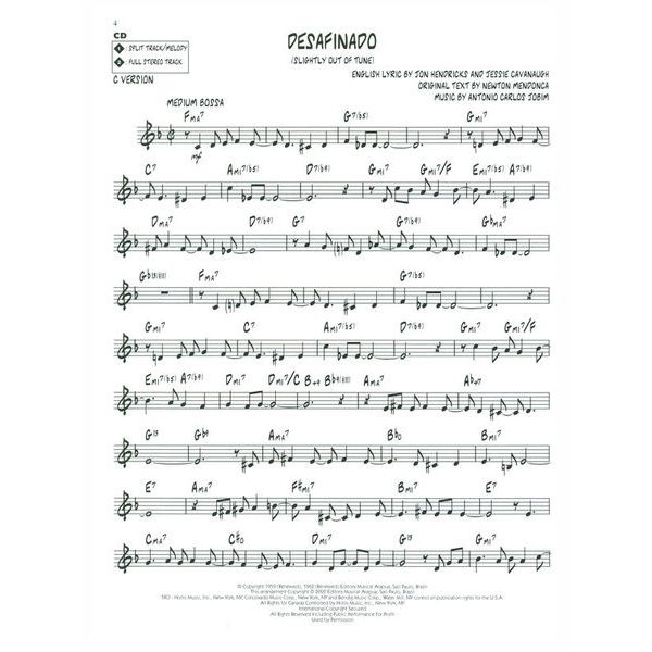 Hal Leonard Jazz Play Along Jobim