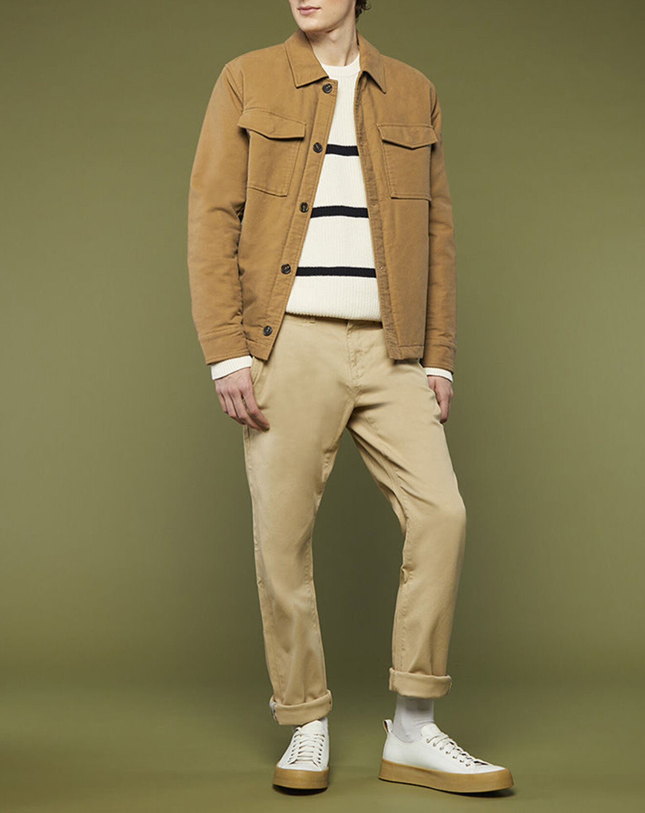 Galeries Lafayette Veste Maskin Moleskin camel