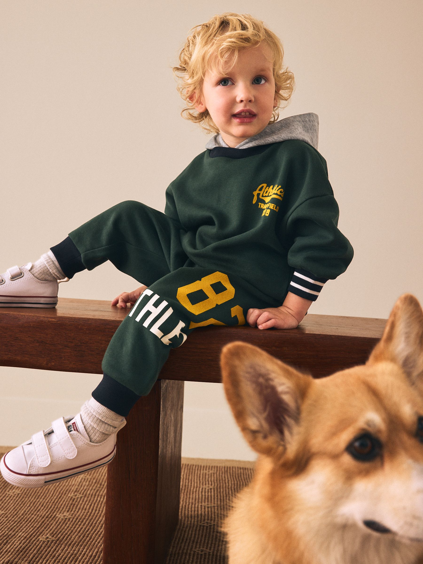 Groen - Set met hoodie en joggingbroek (3mnd -7jr)