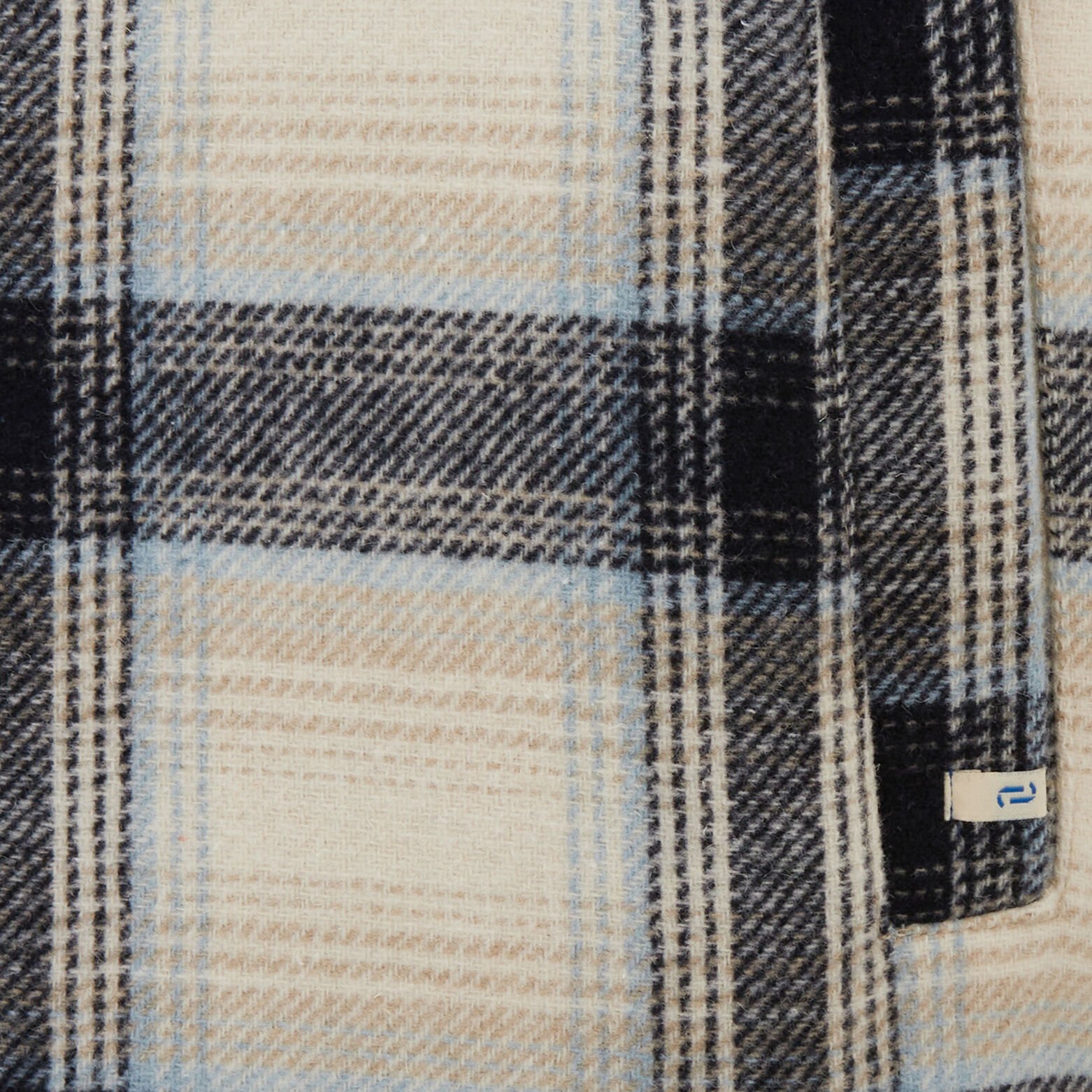 Surchemise carreaux laine doublure sherpa Ecru