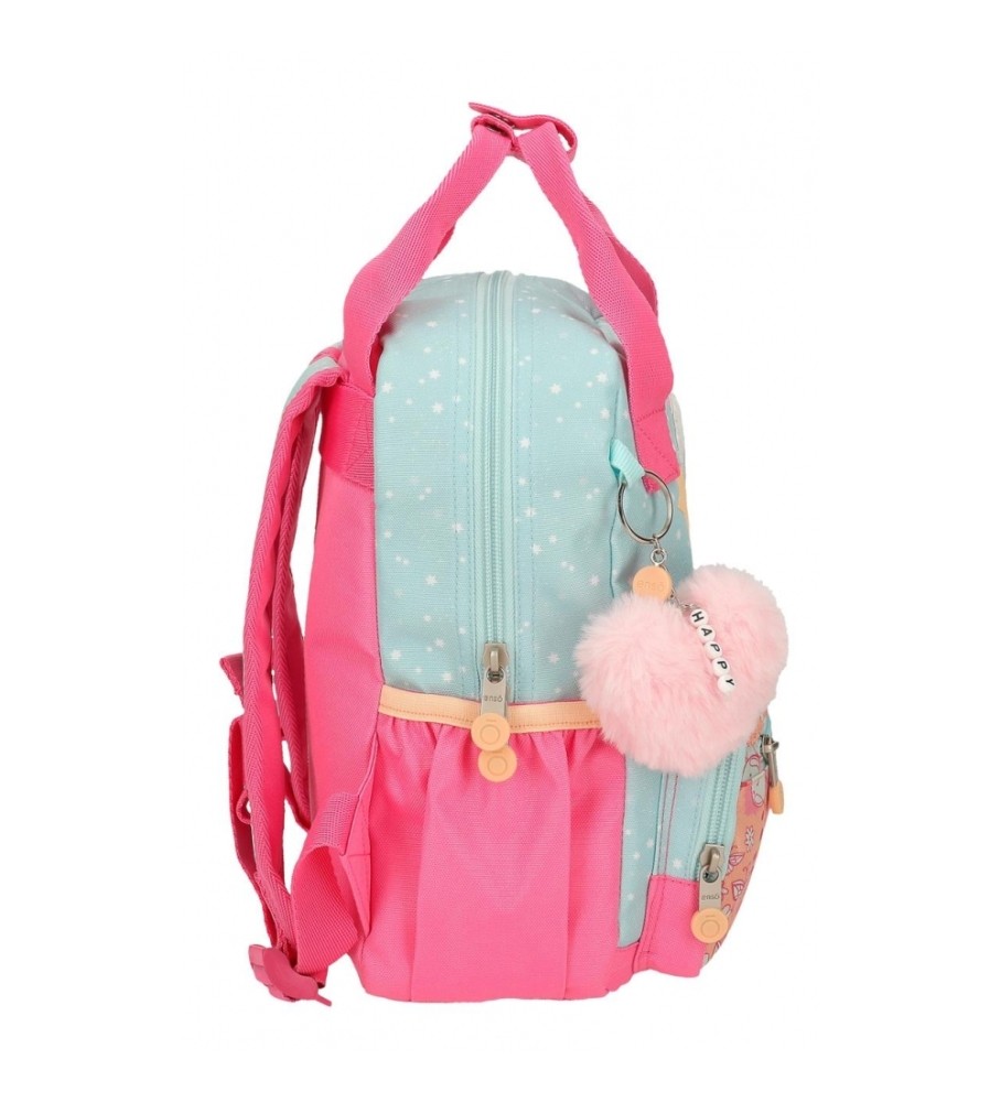 Mochila Enso Ballons adaptável 28 cm turquesa
