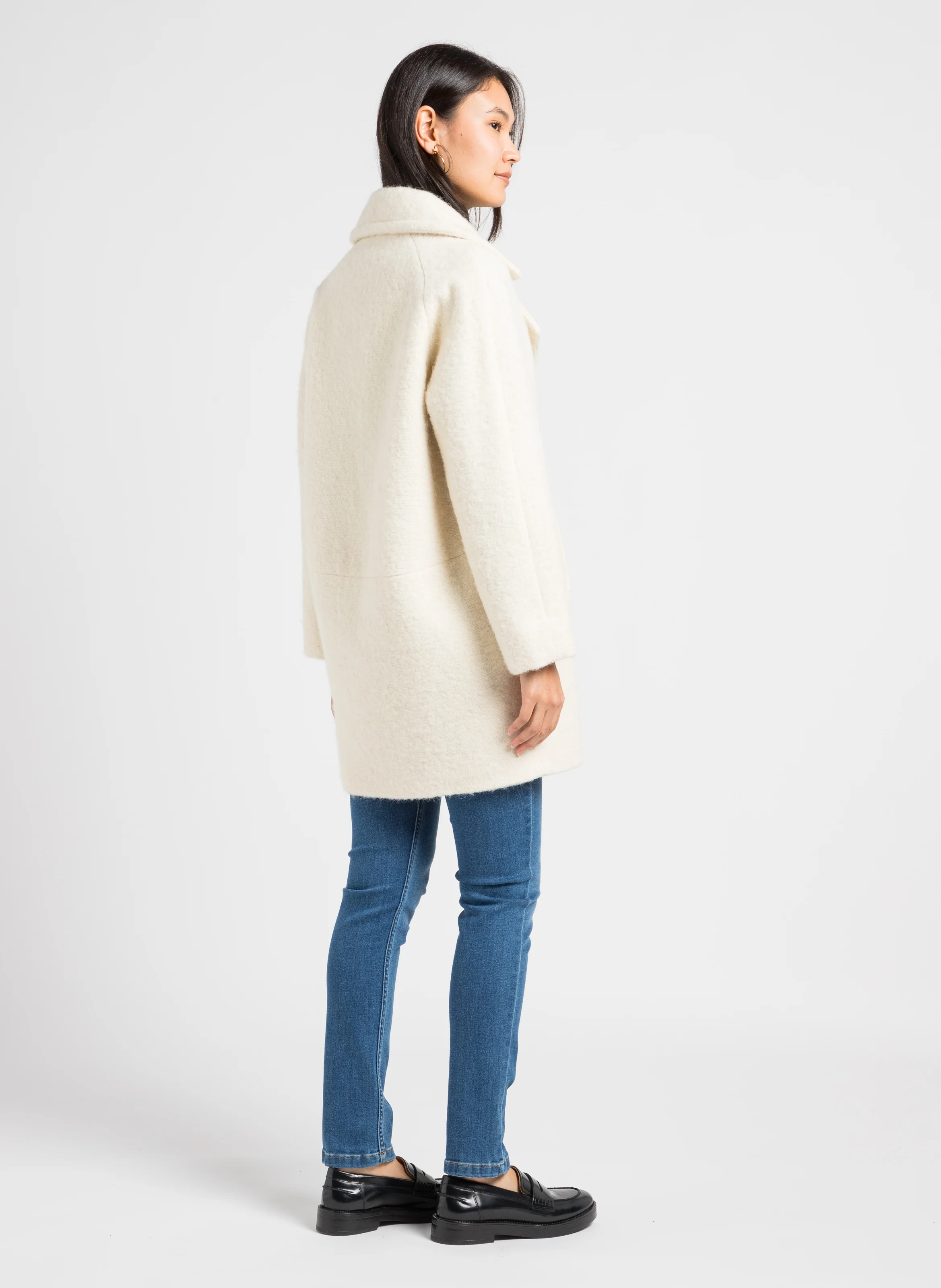 Top col roulé en coton mélangé | Kaki