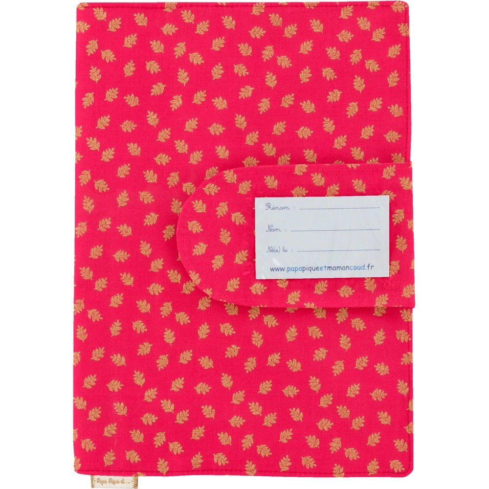 Protège Carnet De Santé Feuillage Or Rose