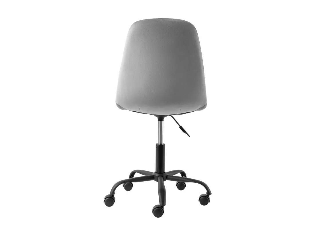 Milano | Chaise de bureau en velours gris clair