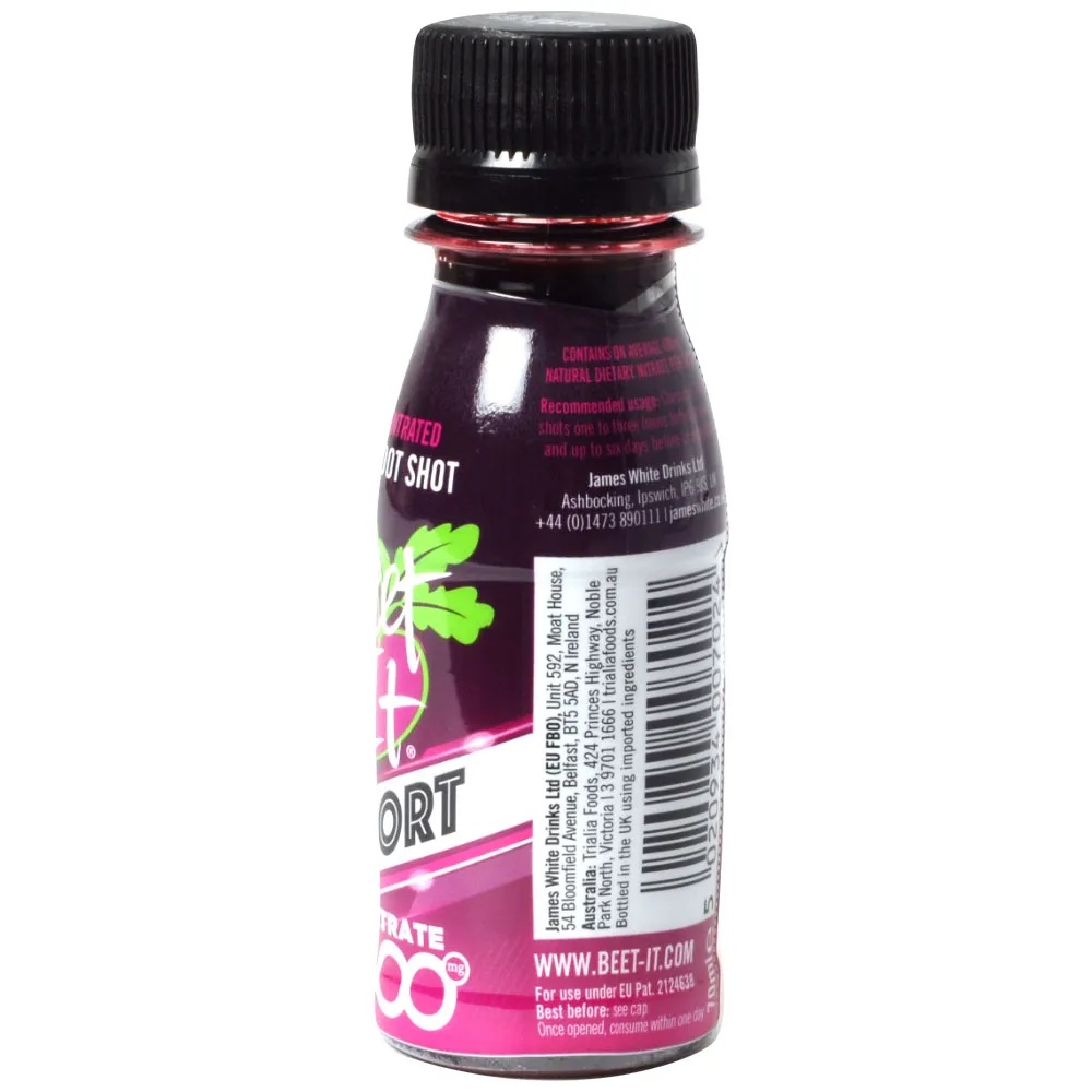 Beet It Sport Nitrate 400 70ml Et hundre prosent naturlig produkt som inneholder konsentrert rødbetejuice